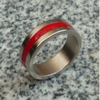 刘谦-新潮烤漆磁戒王(红色中号) Magnetic Engraved PK Ring -19mm(Red,Deluxe)