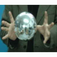 中号漂浮银球(飞球12cm) 光球凌空 飘浮幽灵球 Zombie Ball With Foulard (12cm ,Silver)