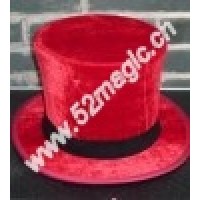 高品质弹簧礼帽(纯红色) Folding Top Hat - Red