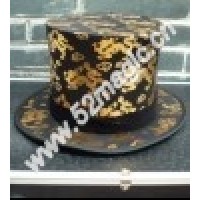高品质弹簧礼帽(金色龙纹) Folding Top Hat - Gold
