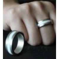 刘谦-新潮烤漆磁戒王(白色大号) Magnetic Engraved PK Ring -20mm(White,Deluxe)