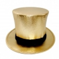 高品质弹簧礼帽(纯金色)