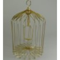 高质量自动弹开小鸟笼(金色) Appearing Bird Cage 12 inch - Gold Steel, Small