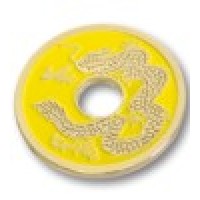 中国古钱币(黄色-半美元硬币大小) Chinese Coin (Yellow)