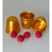 金属大号三杯三球(金色) Cups and Balls Aluminum (Gold)