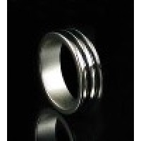 刘谦-新潮烤漆磁戒王(双圈黑色小号)18mm Magnetic Engraved PK Ring -18mm(Double Black Ring)