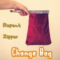 双层乾坤袋(红色中号)塑料柄 Change Bag - Repeat,Zipper (Regular,Red)