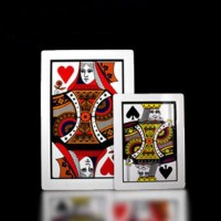 大K变Q(大号跟斗牌)--塑光纸(28*42.5cm) Automatic Three Card Monte - Giant (43x28 cm)