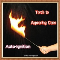 日本火把变弹棒(银色,带自动点火装置) Torch to Appearing Cane (Auto-Ignition)