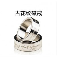 银色古文字花纹磁戒(大号) Magnetic Engraved PK Ring -20mm(Letter Pattern)