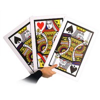 大K变Q(大号跟斗牌)--纯塑料制 Automatic 3 Card Monte, Giant Plastic(45*30cm)