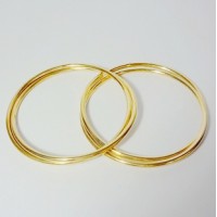 金色四连环 镀金四连环 Deluxe 5.5 Inch Linking Rings (Set of 4, Golden)
