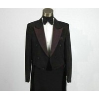 全黑色燕尾服(上衣+长裤+束腰+领结) M Black Tuxedo (Coat + Trousers + Waist + Tie)